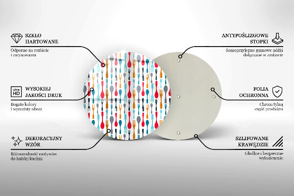 De vidrio templado Ilustración de cuchara