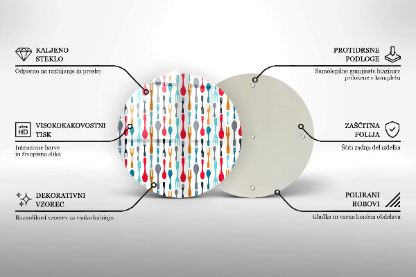 De vidrio templado Ilustración de cuchara