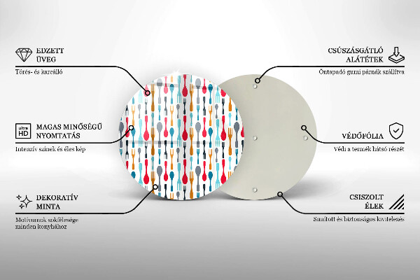 De vidrio templado Ilustración de cuchara