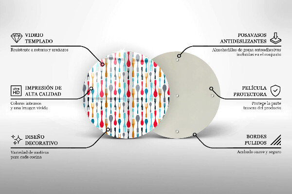De vidrio templado Ilustración de cuchara