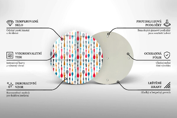 De vidrio templado Ilustración de cuchara