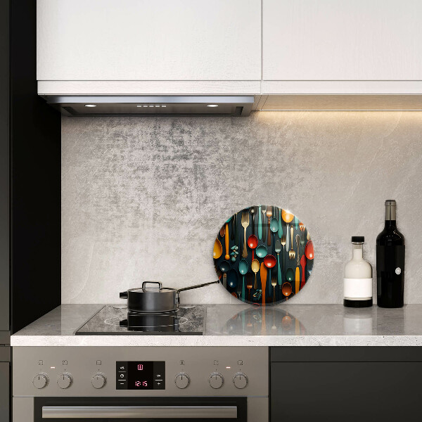 De vidrio templado Cucharas y tenedores de colores