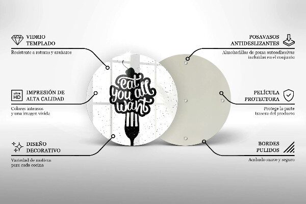 De vidrio templado Eat all you want