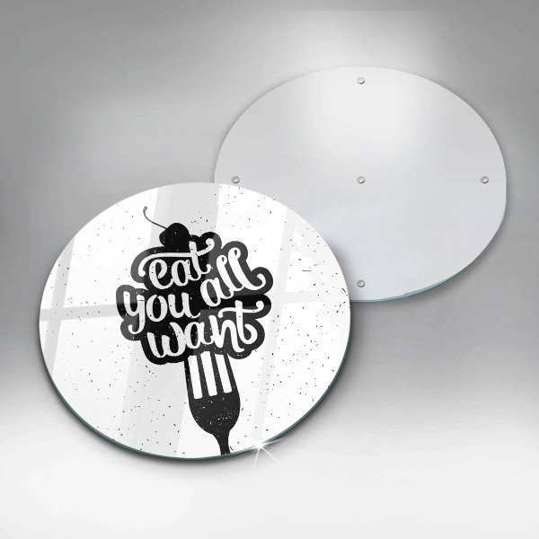 De vidrio templado Eat all you want