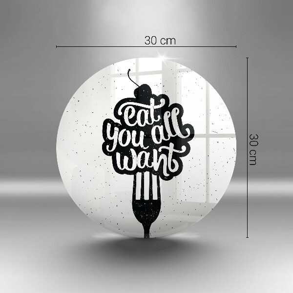 De vidrio templado Eat all you want