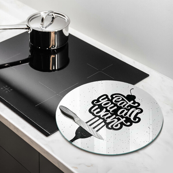 De vidrio templado Eat all you want