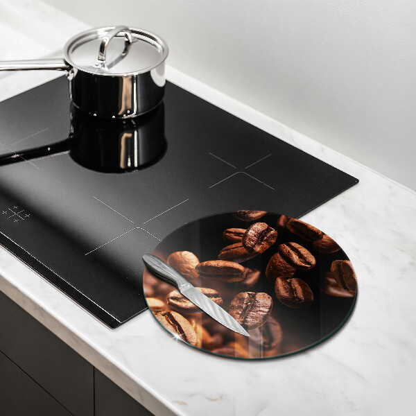 De vidrio templado Granos de café marrones