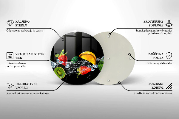 De vidrio templado Frutas en agua
