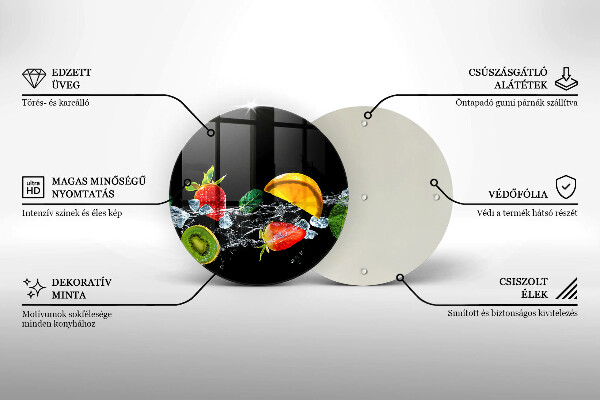 De vidrio templado Frutas en agua