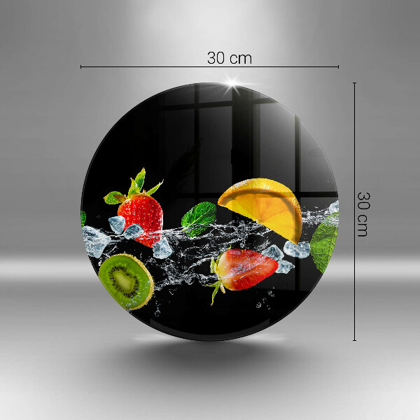 De vidrio templado Frutas en agua
