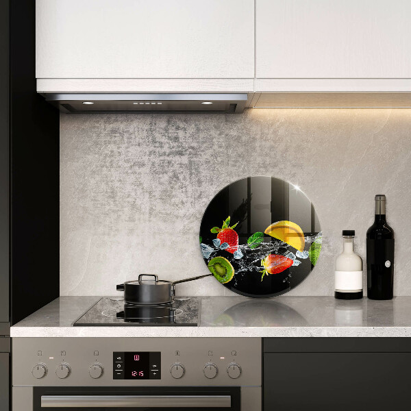 De vidrio templado Frutas en agua