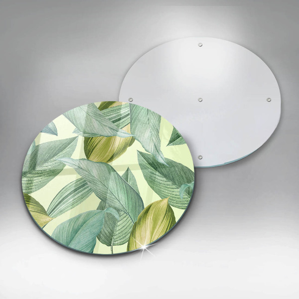 De vidrio templado Hojas tropicales verdes