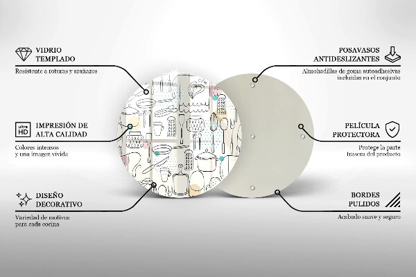 De vidrio templado Accesorios de cocina