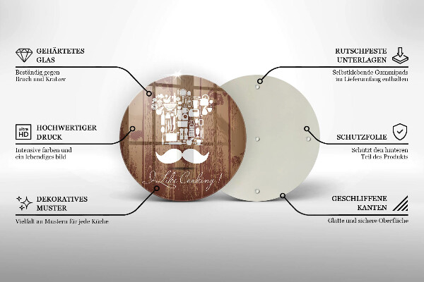 De vidrio templado I like cooking