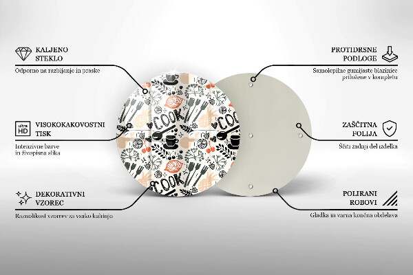 De vidrio templado Motivo de cocina de dibujos animados