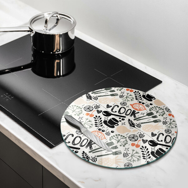 De vidrio templado Motivo de cocina de dibujos animados