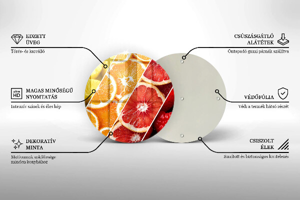 De vidrio templado Frutas coloridas