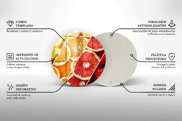 De vidrio templado Frutas coloridas