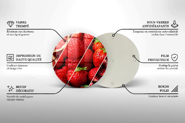 De vidrio templado Frutas coloridas
