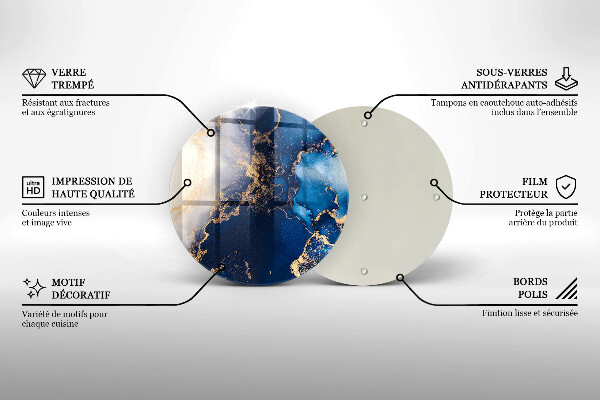 De vidrio templado Fondo elegante y oro