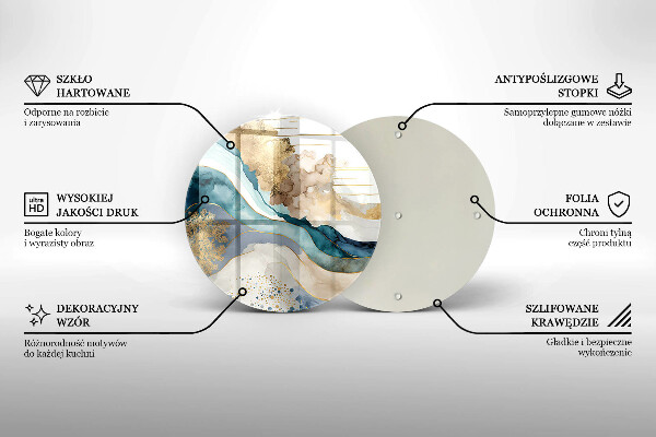 De vidrio templado Mármol colorido