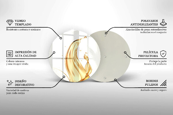 De vidrio templado Aceite de oliva