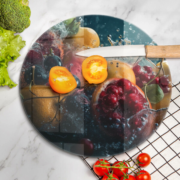 De vidrio templado Frutas en agua