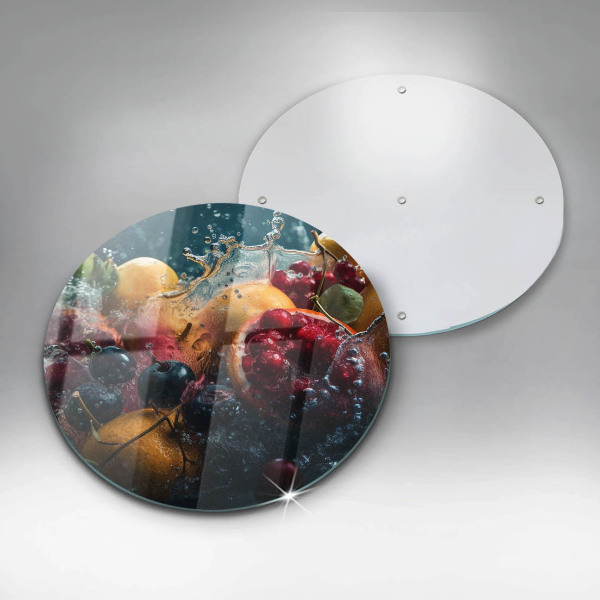 De vidrio templado Frutas en agua