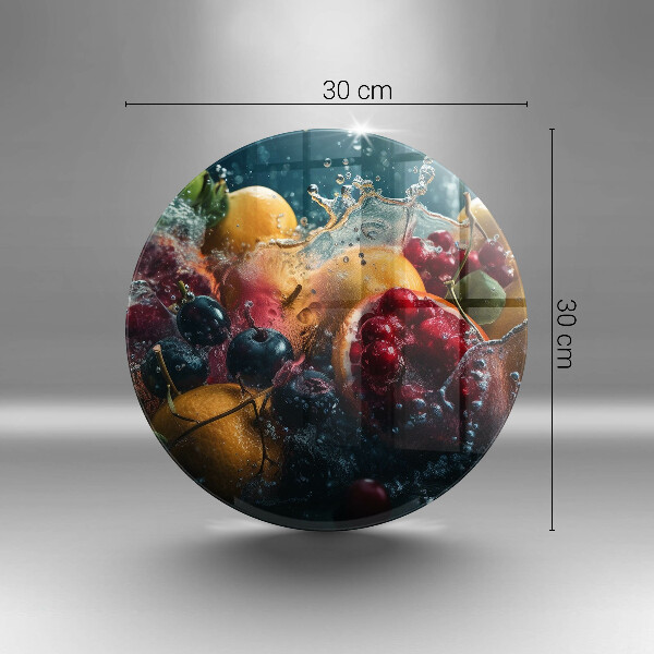 De vidrio templado Frutas en agua