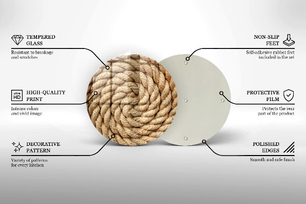 De vidrio templado Cuerda gruesa