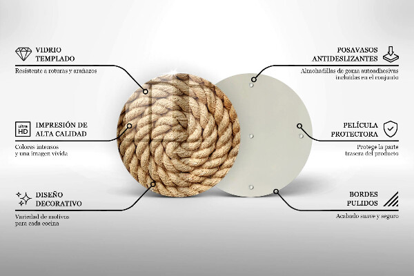 De vidrio templado Cuerda gruesa