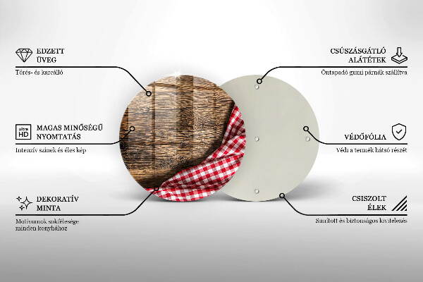 De vidrio templado Mesa de madera