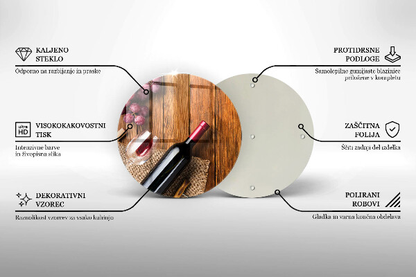 De vidrio templado Una botella de vino tinto