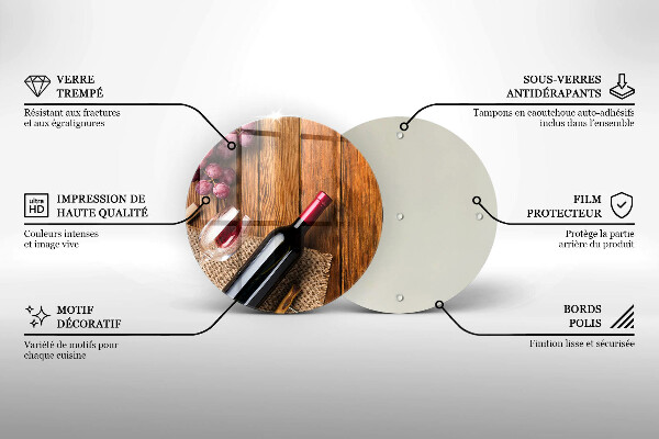 De vidrio templado Una botella de vino tinto