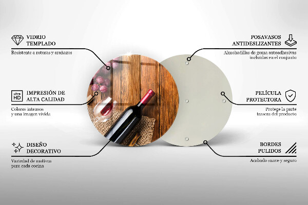 De vidrio templado Una botella de vino tinto