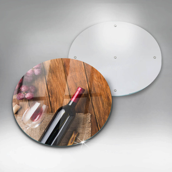 De vidrio templado Una botella de vino tinto