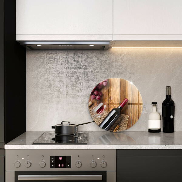 De vidrio templado Una botella de vino tinto