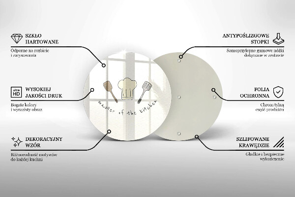 De vidrio templado Maestro de la cocina