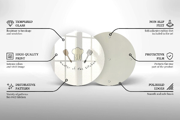 De vidrio templado Maestro de la cocina
