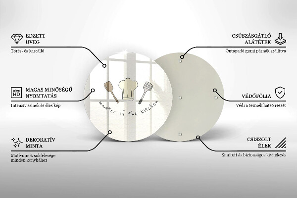 De vidrio templado Maestro de la cocina
