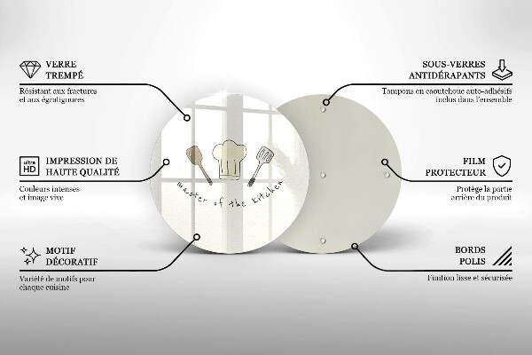 De vidrio templado Maestro de la cocina