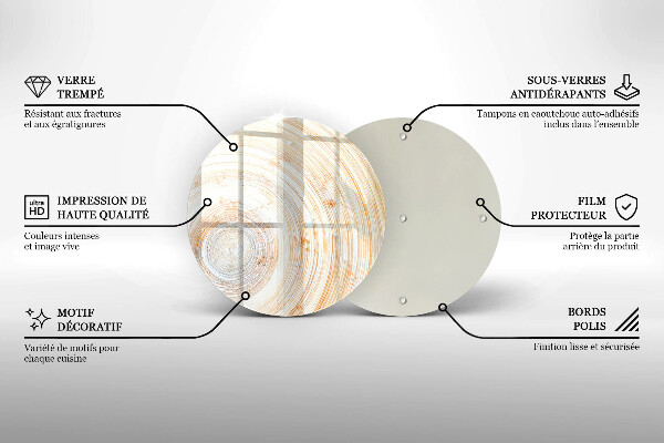 De vidrio templado Textura de madera
