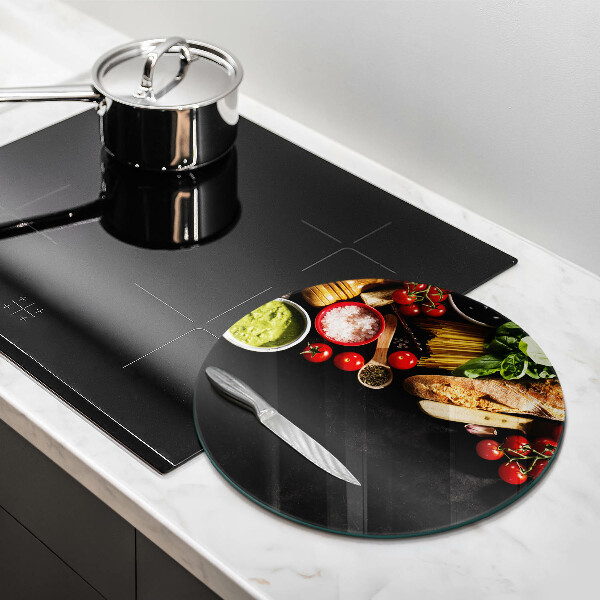 De vidrio templado Ingredientes y especias italianas