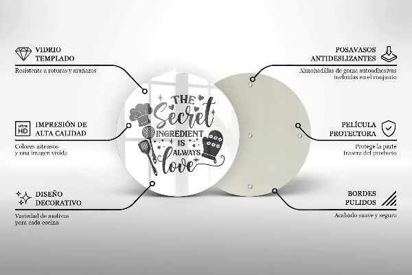 De vidrio templado Inscripción frase