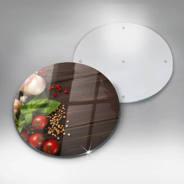 De vidrio templado Verduras en la mesa