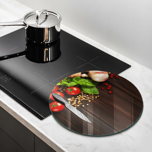 De vidrio templado Verduras en la mesa