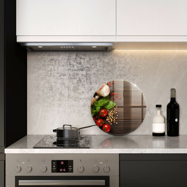 De vidrio templado Verduras en la mesa