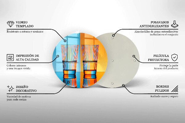 De vidrio templado Dos vasos de agua
