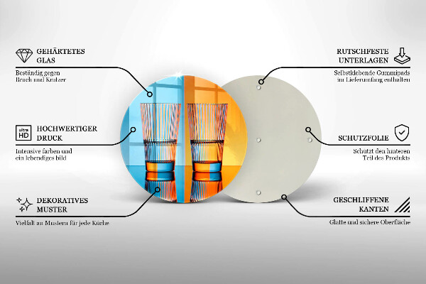 De vidrio templado Dos vasos de agua