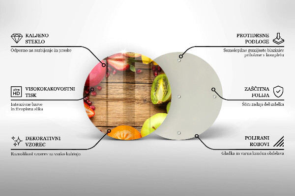 De vidrio templado Fruta fresca